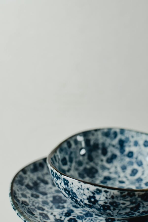 Blue Patterned Ceramic Bowl Set